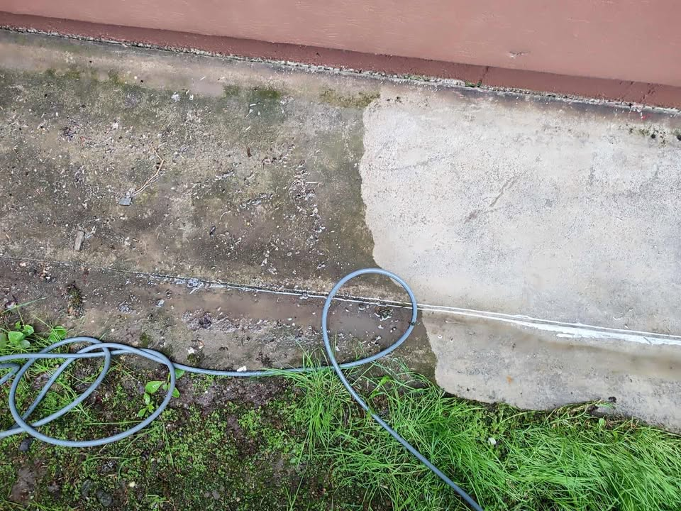 Tlakové čistenie betónu – pred a po
